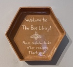 The Bee Library Sign Detail by Grace Stahl